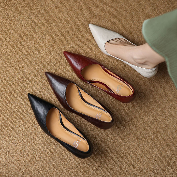 Bernice | Pointed Lambskin Leather Pumps