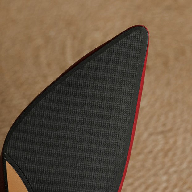 Maxine | Pointed Leather d'Orsay Pumps