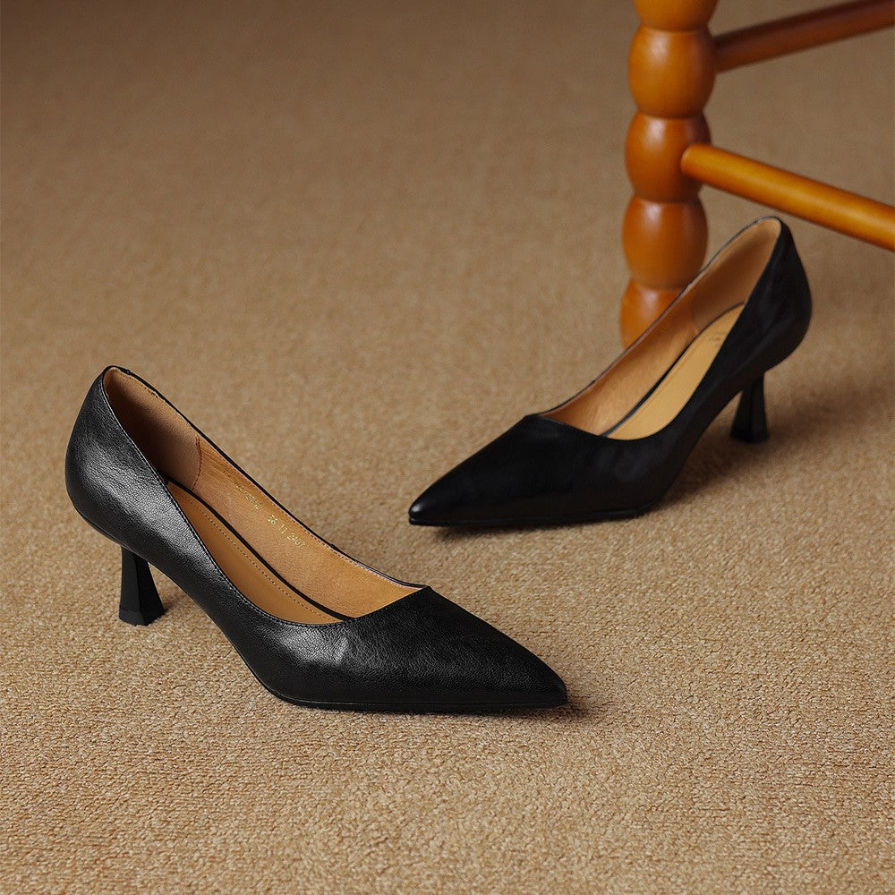 Paloma | Pointed Lambskin Slim-Heel Pumps