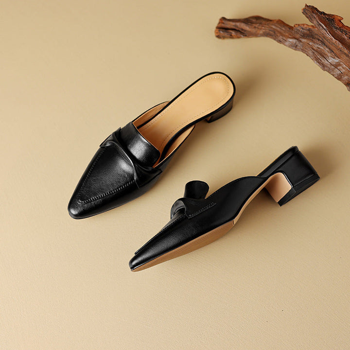 Matilda | Pointed Leather Mules