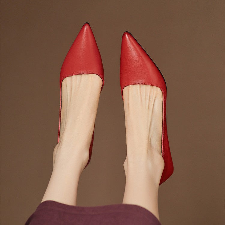 Rosalind | Leather Kitten Heel Pumps