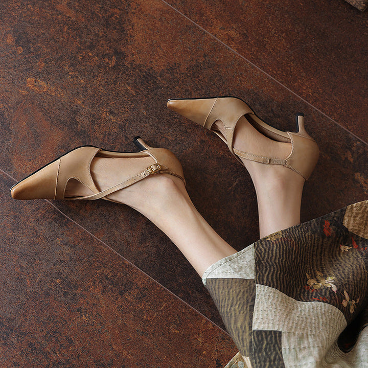 Celest Leather Mary-Jane Heels