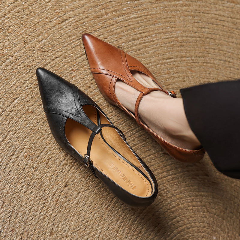 Evelyn pumps, cowhide insole detail