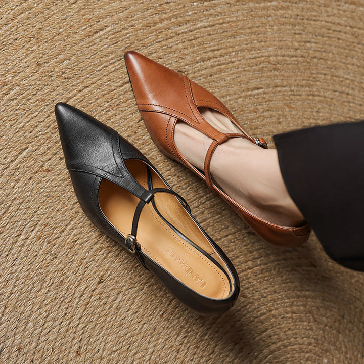 Evelyn pumps, cowhide insole detail