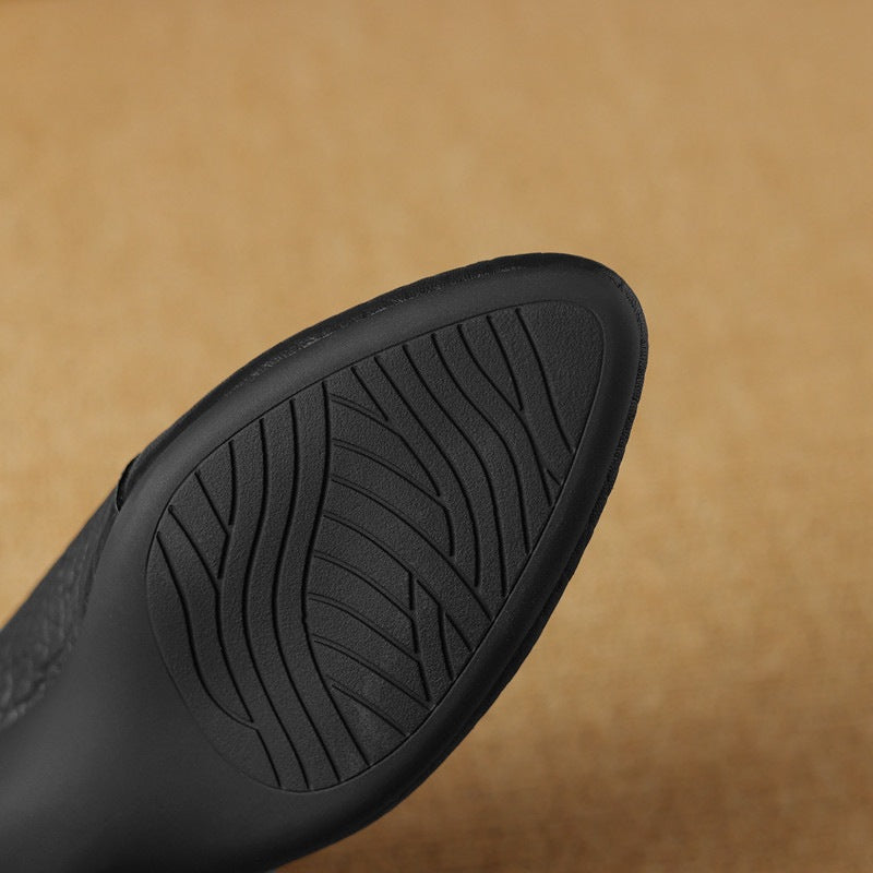 Suzanne | Leather Mary-Jane Wedge Heels