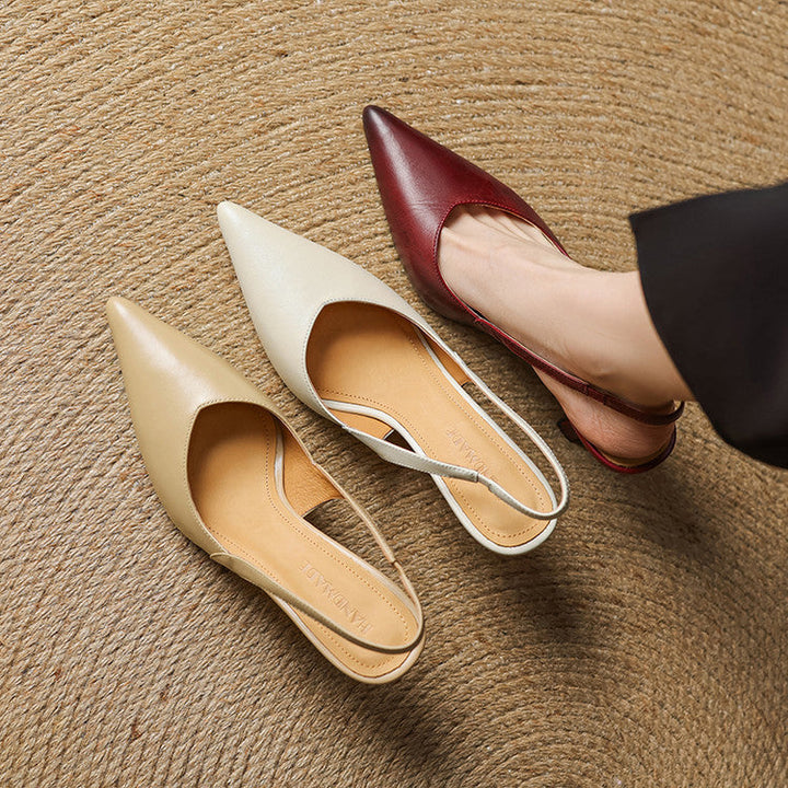 Lucinda heels, leather insole detail