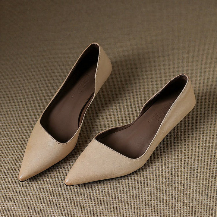 Rosalind | Leather Kitten Heel Pumps