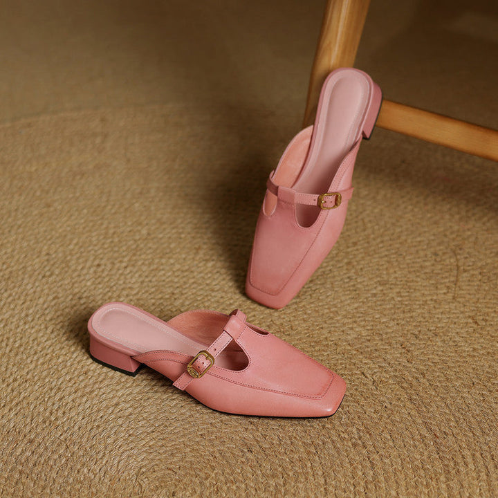Edith mules, cushioned insole detail