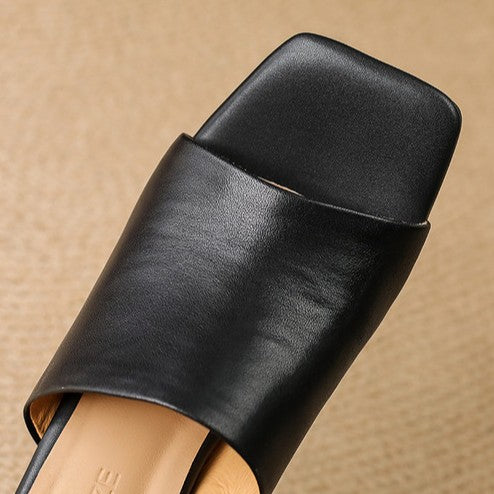 Ivory Veil Camilla mules styled for evening