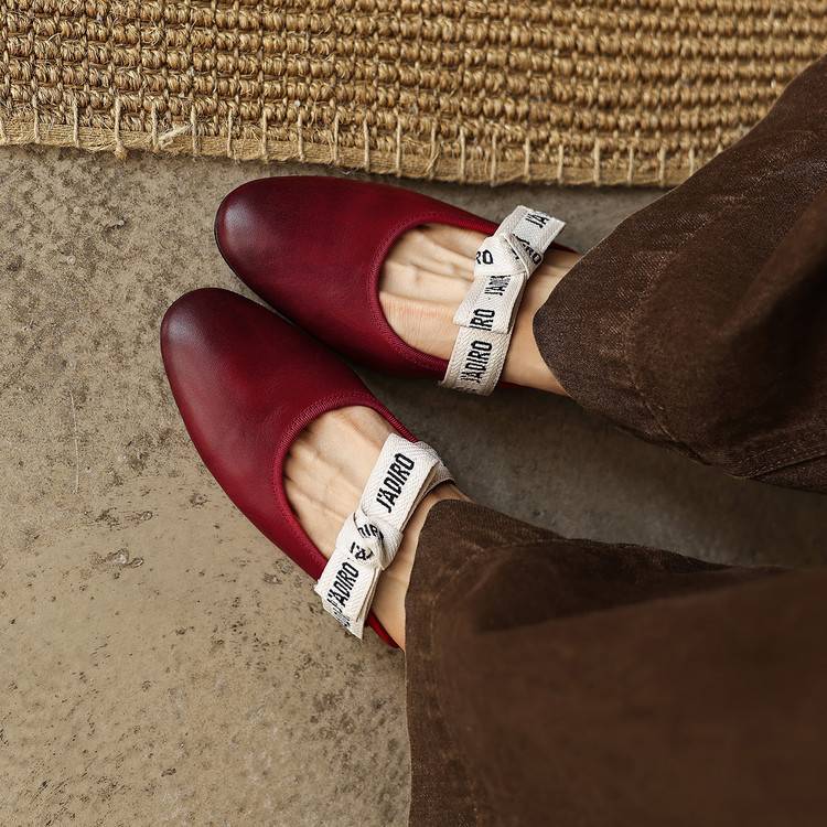 Adele | Bow Leather Heeled Mules