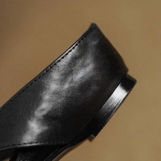 Harriet | Cross-Strap Leather Mules