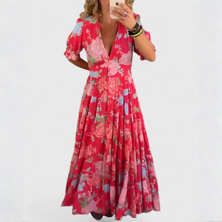 Meadow-Inspired Print Dress