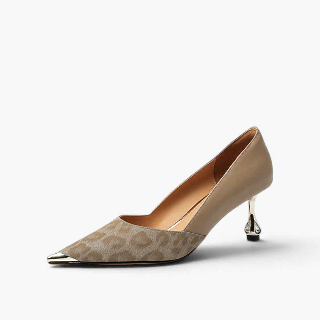 Vanessa heels worn with tailored trousers