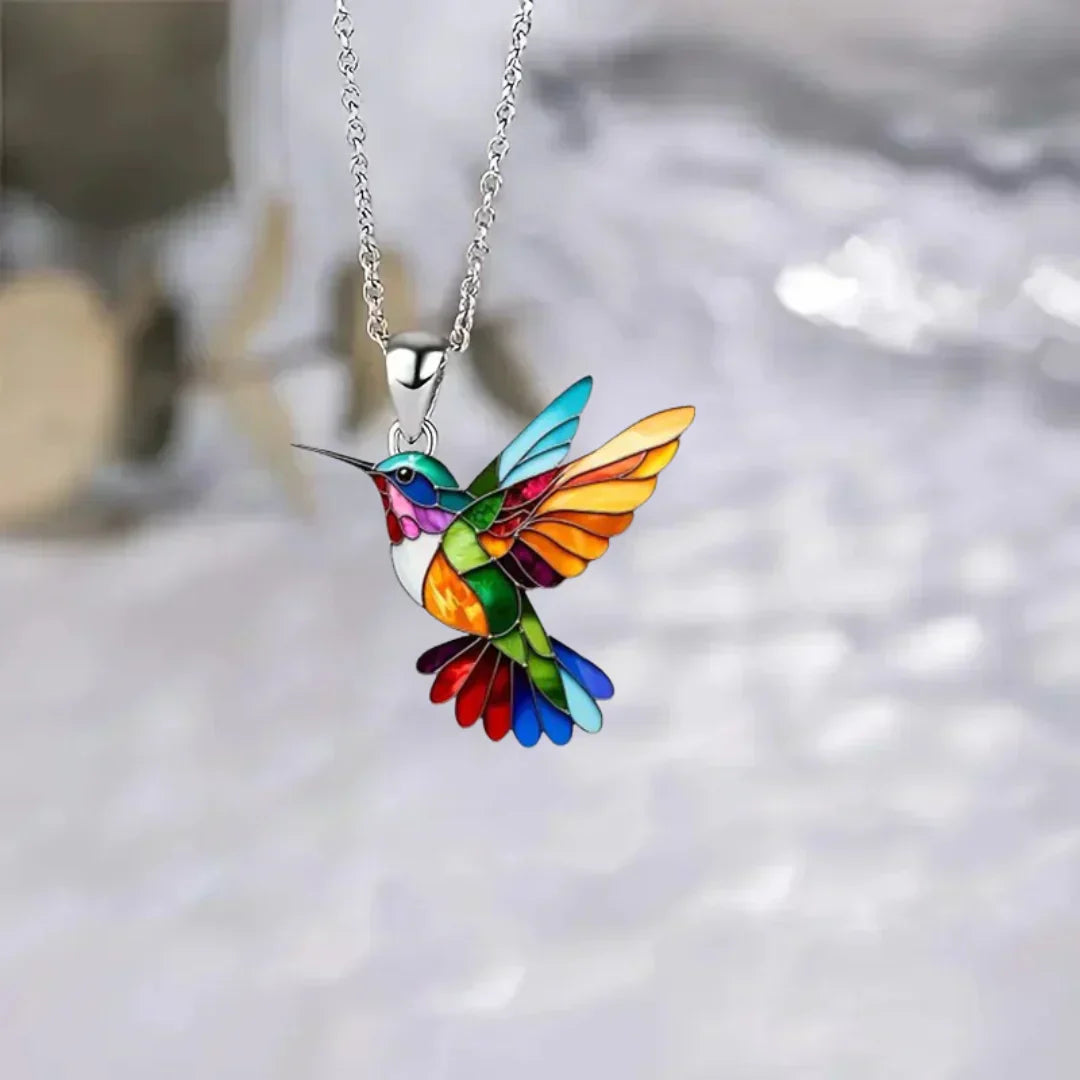Eve - Beautiful Hummingbird Necklace with Bonus Earrings