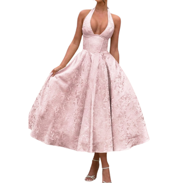 Audace ™ – Halter V-Neck Evening Dress