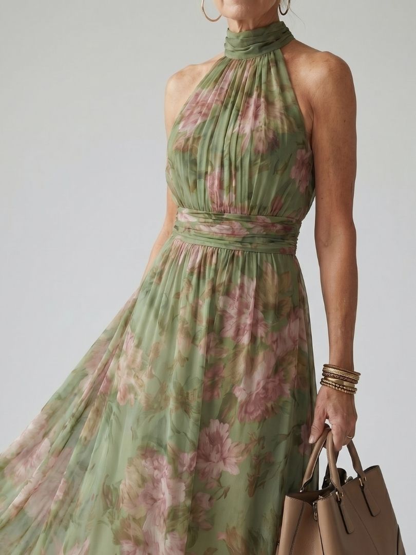 Manuela™ - Halter Neck Midi Dress