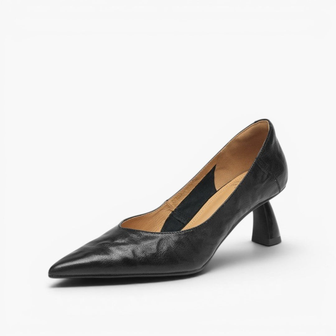 Maureen | Pointed Lambskin Sculpted Pumps