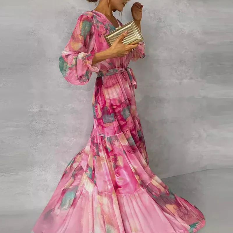 Irene™ - Elegant Floral Handmade Dress
