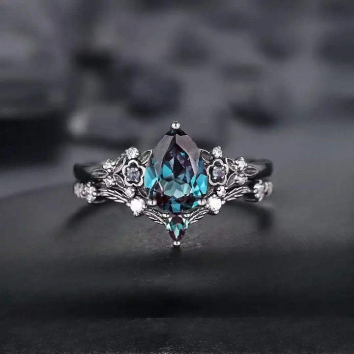 Mareverde™ - Black Sapphire Zirconia Ring Set