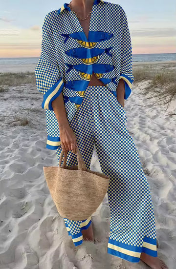 Élanora™ - Printed Fit Two-Piece Summer Ensemble