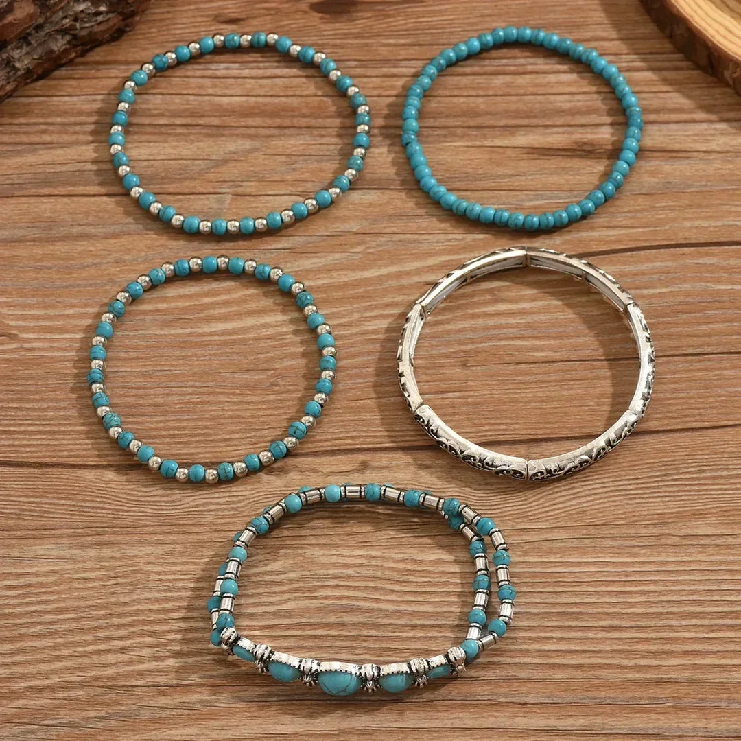 Mirella™ - Boho Bracelet Collection with Turquoise Beads