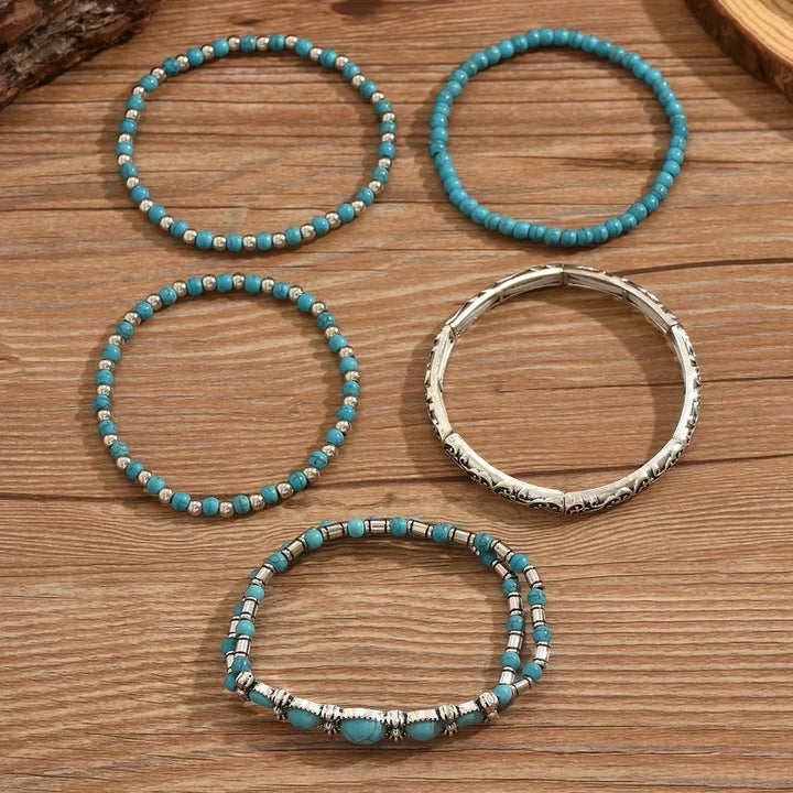 Mirella™ - Boho Bracelet Collection with Turquoise Beads