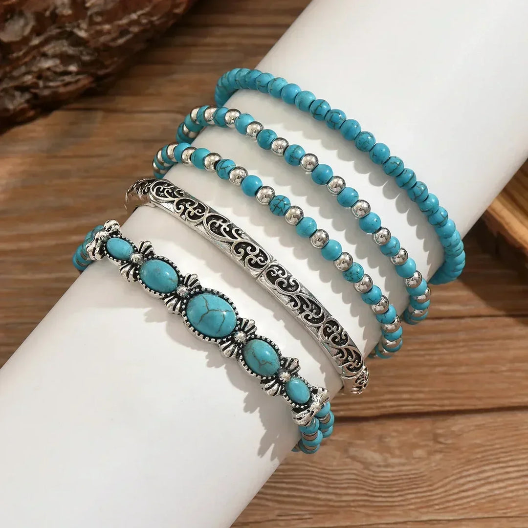 Mirella™ - Boho Bracelet Collection with Turquoise Beads