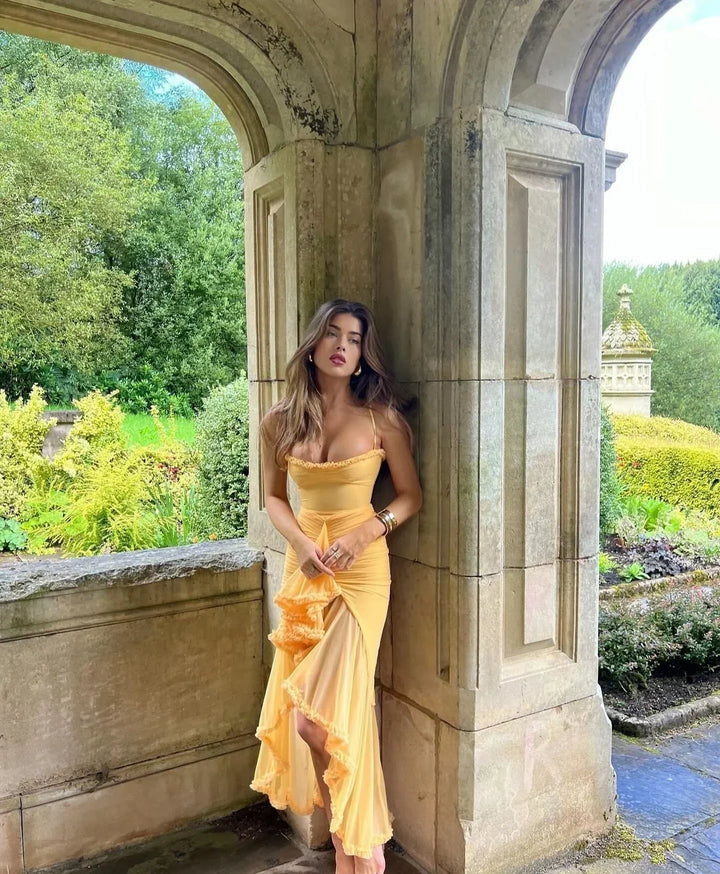 Lily™ | Yellow Mesh Dress