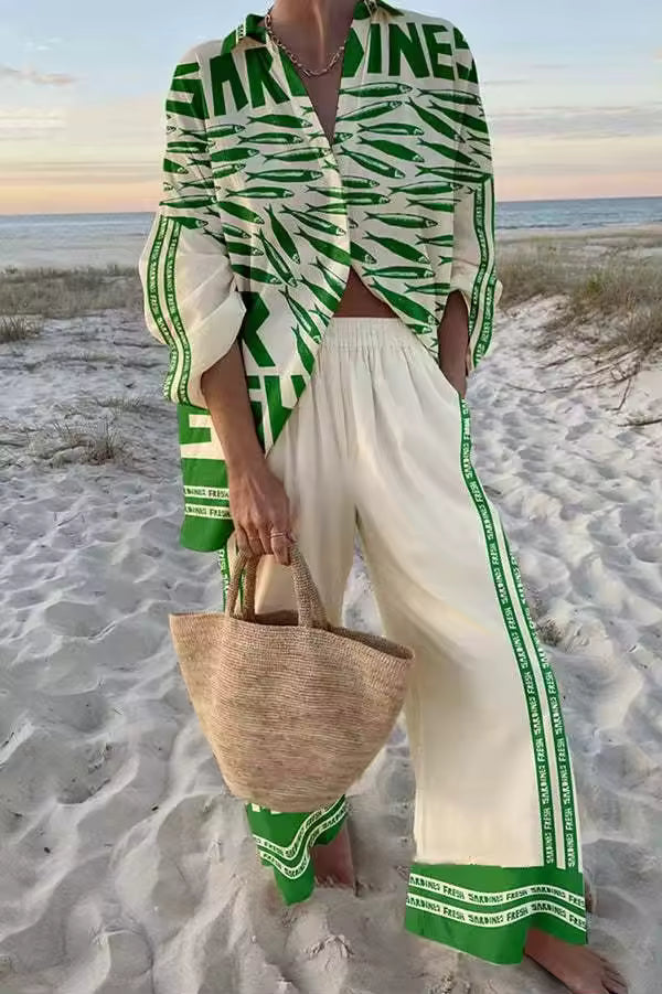 Élanora™ - Printed Fit Two-Piece Summer Ensemble