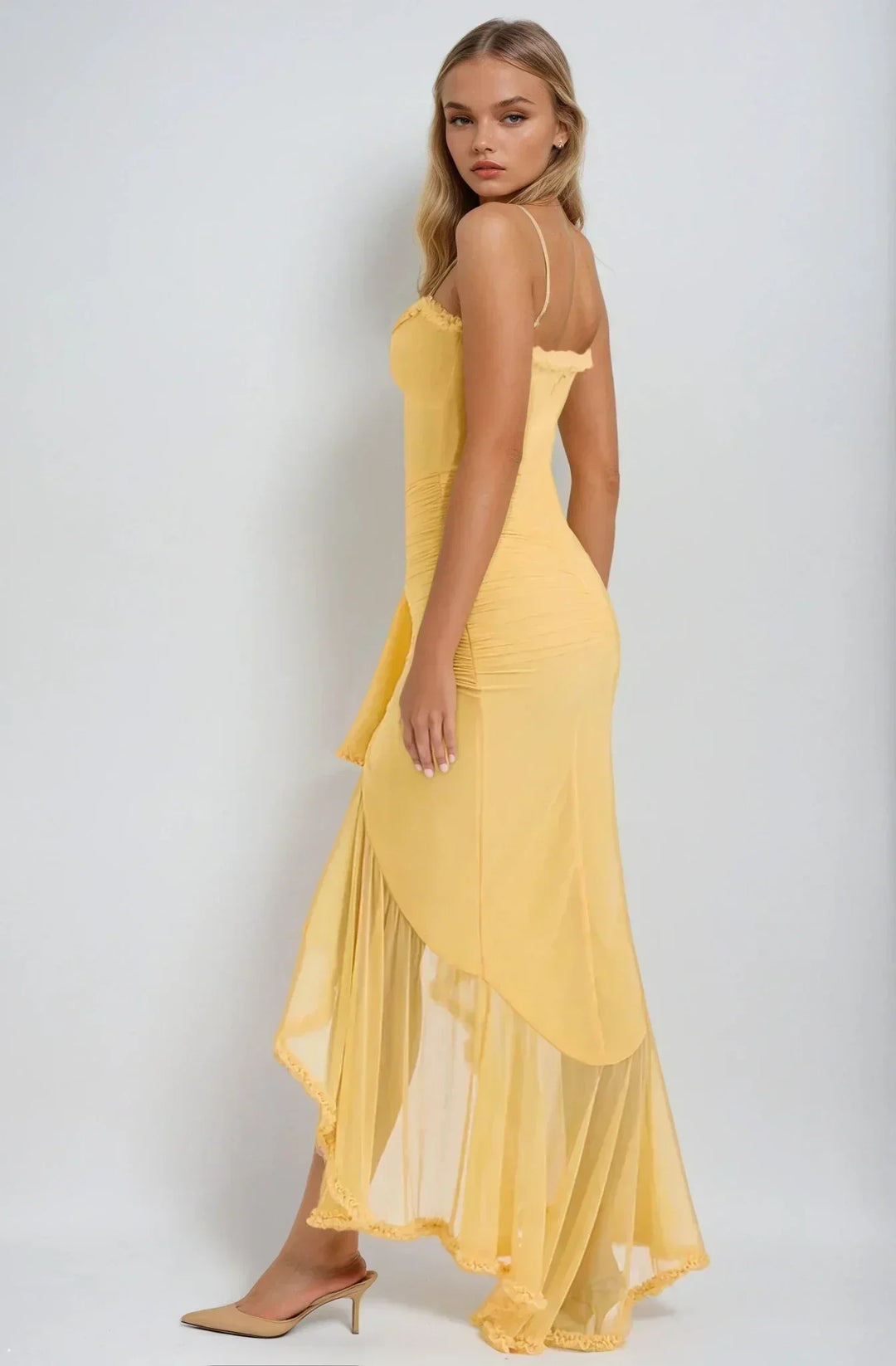 Lily™ | Yellow Mesh Dress