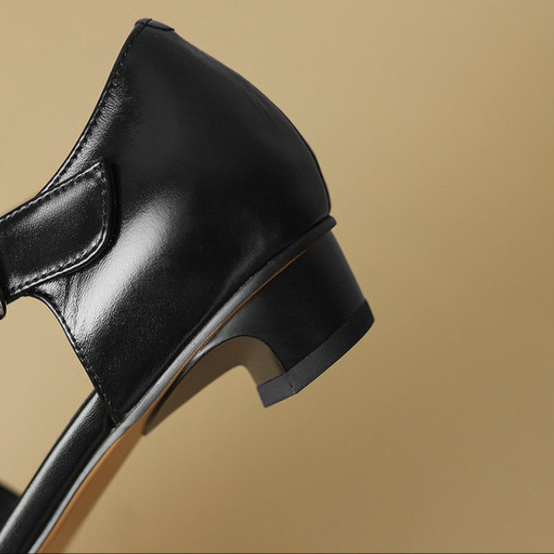 Ramona | Cross-Strap Leather d'Orsay Heels