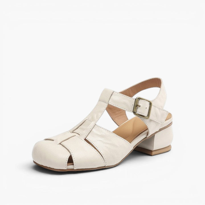 Doreen heels, cushioned leather insole detail