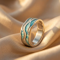 Ripple Ring in Turquoise Seasilver