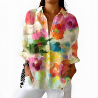 Colorful Floral Watercolor Top