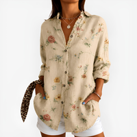 Retro Floral Meadow Blouse