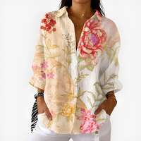 Retro Floral Print Blouse