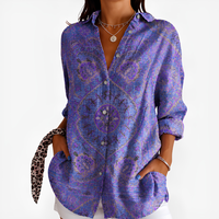 Elegant Lavender Paisley Blouse