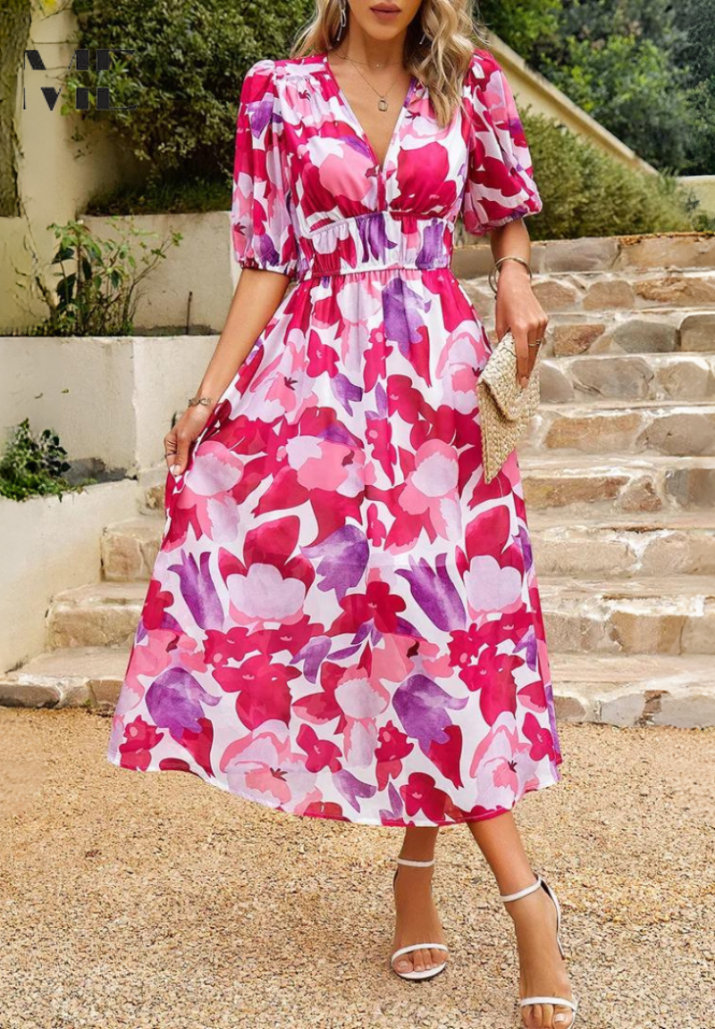 Patricia™ - Elegant Floral Dress