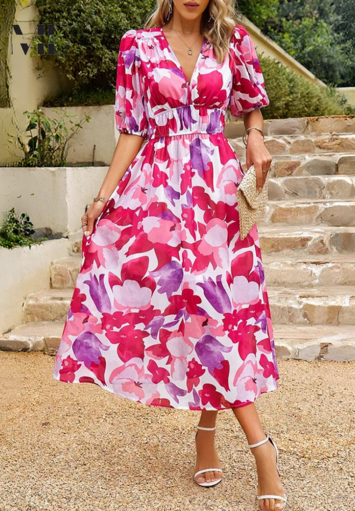 Patricia™ - Elegant Floral Dress