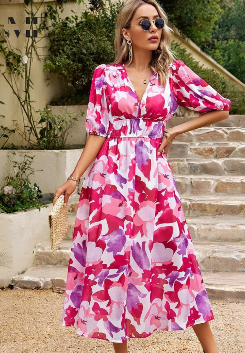 Patricia™ - Elegant Floral Dress