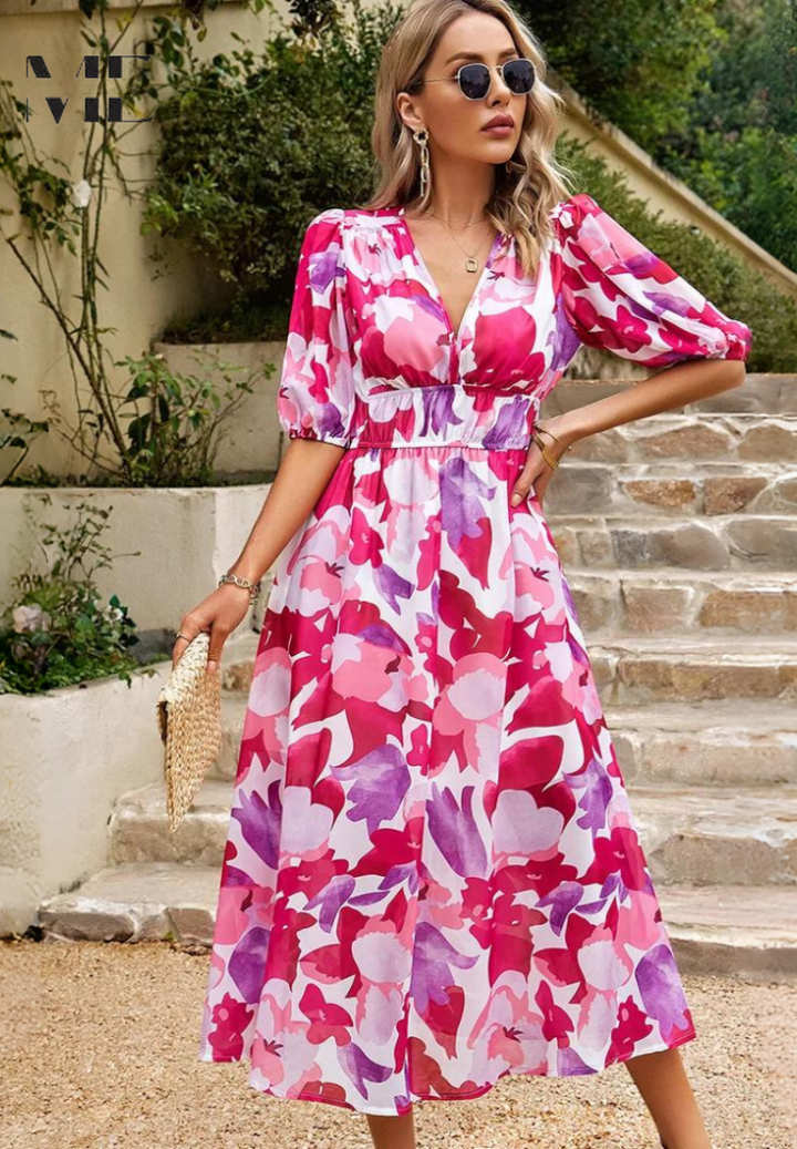Patricia™ - Elegant Floral Dress