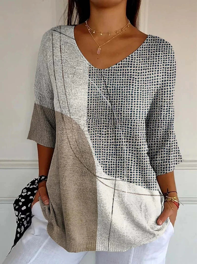 June™ - Women's Retro Art Print Blouse