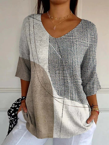 June™ - Women's Retro Art Print Blouse