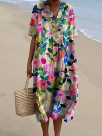 Miranova™ - Floral Garden Print Summer Dress