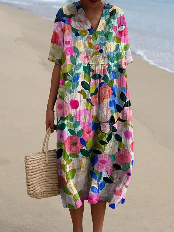 Miranova™ - Floral Garden Print Summer Dress