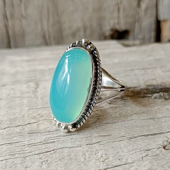 Noemi™ - Ring with Turquoise and Braided Band