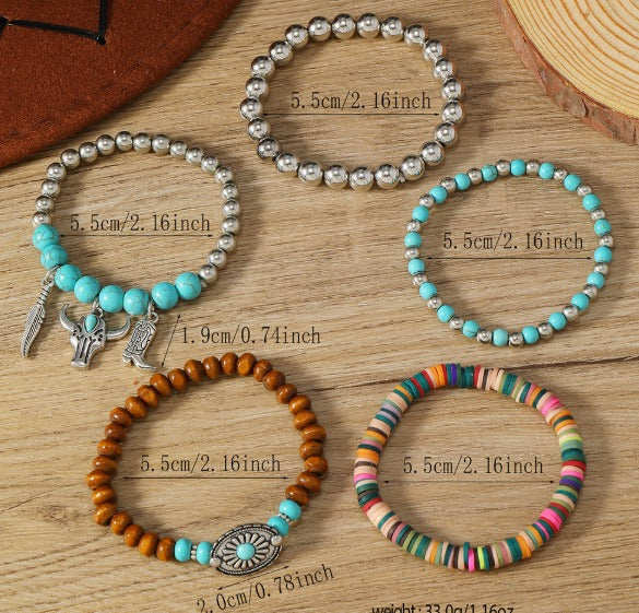 Mirella™ - Boho Bracelet Collection with Turquoise Beads