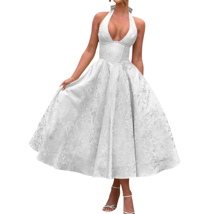 Audace ™ – Halter V-Neck Evening Dress