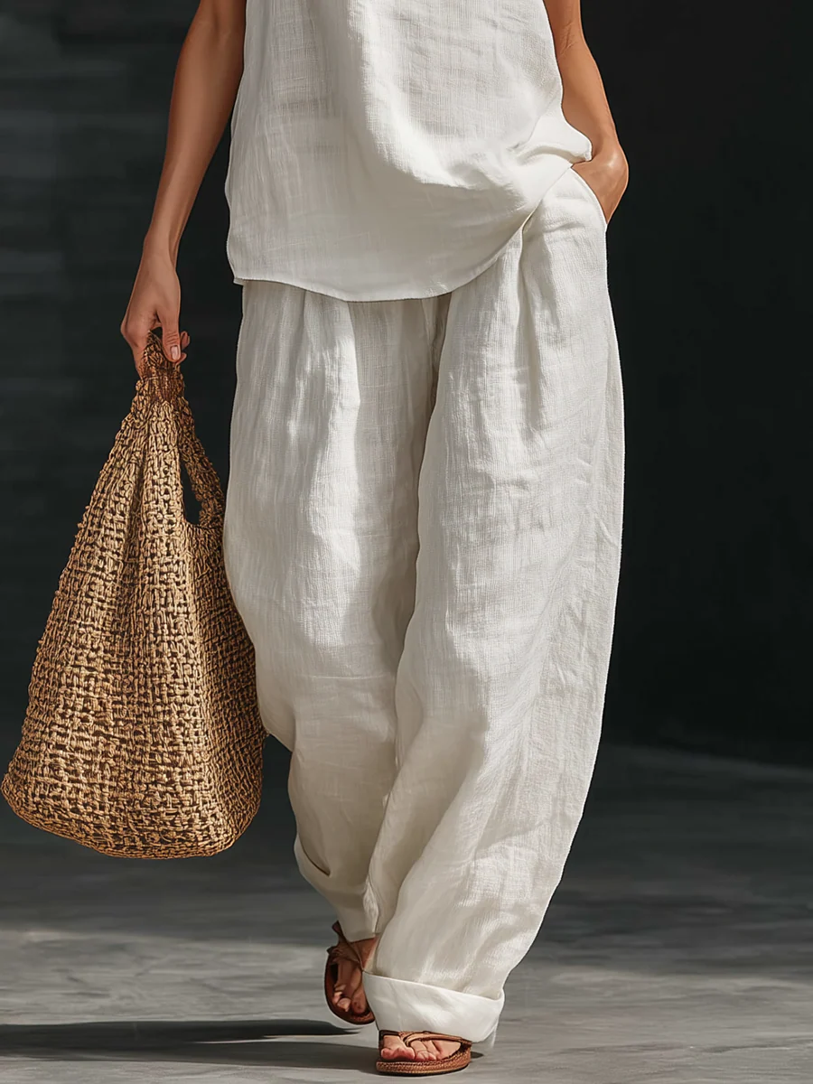 Klare™ - Sleeveless Top & Wide Leg Pants Set