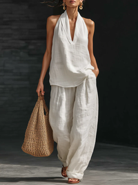 Klare™ - Sleeveless Top & Wide Leg Pants Set